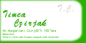 timea czirjak business card